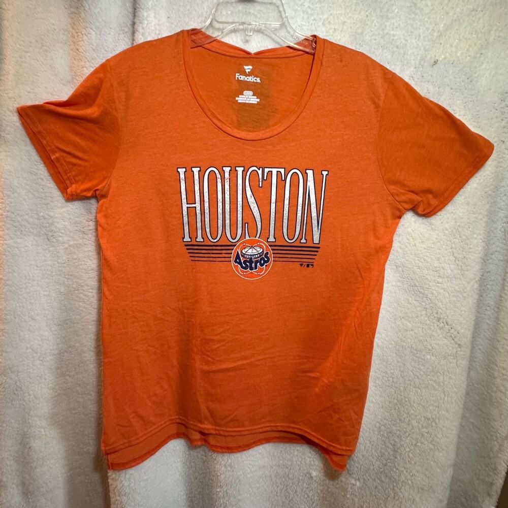 Houston Astros‎ Fanatics T-Shirt Large Orange MLB Topper Graphic Tee NWT